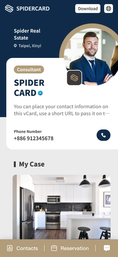Top Sales - digital business card template for sales professionals