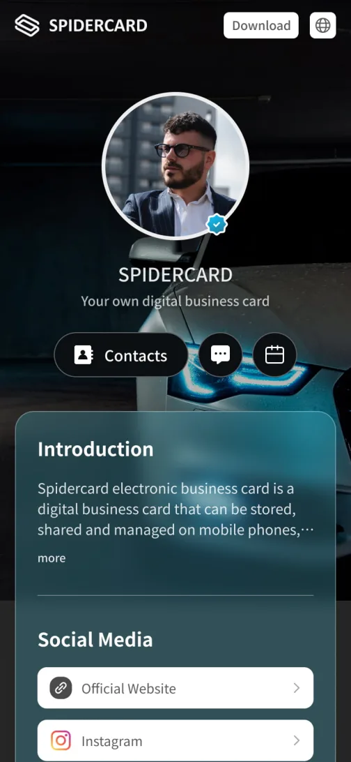 High-end Image - digital business card template for business professionals