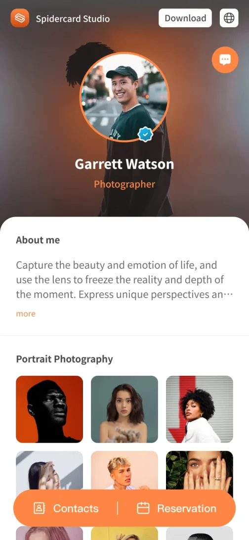 Photographic - digital business card template for photography studios