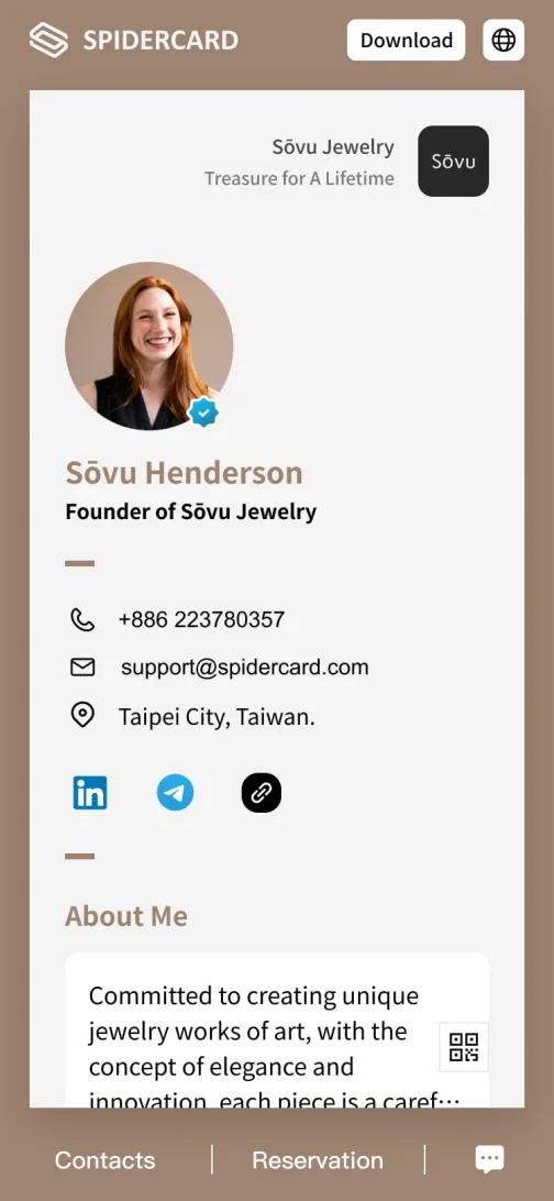 Service spirit - digital business card template for service industry