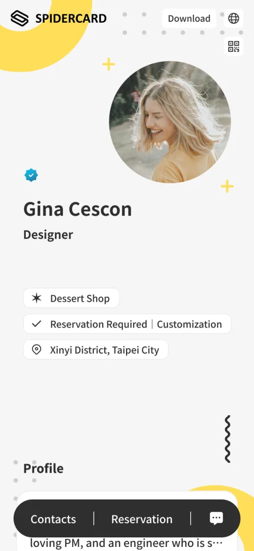 Sunlight - warm-toned digital business card template