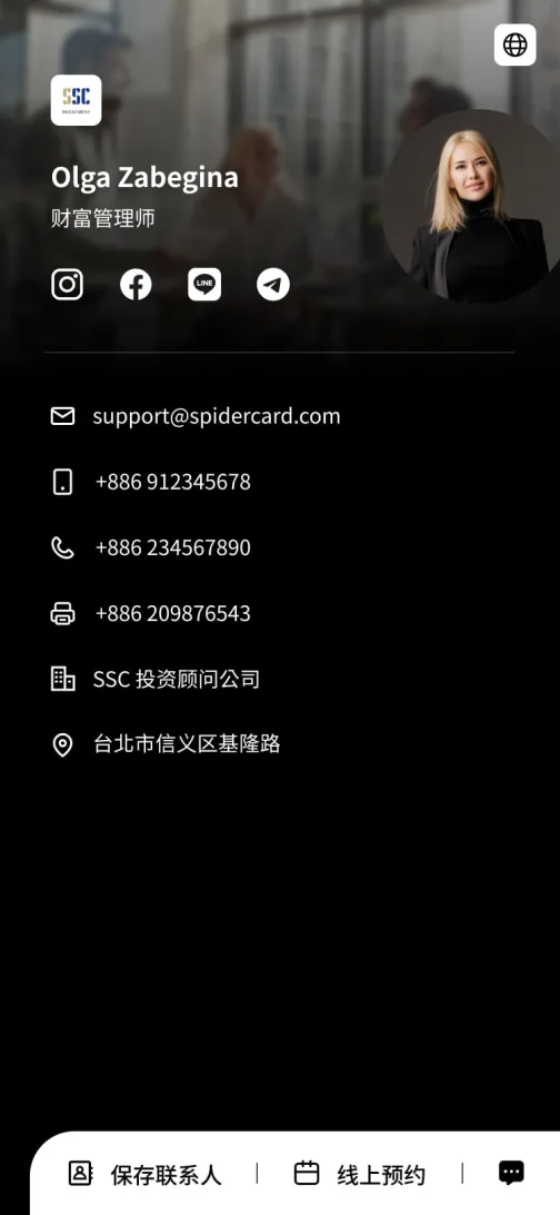 极简商务 - 简约风格电子名片版型